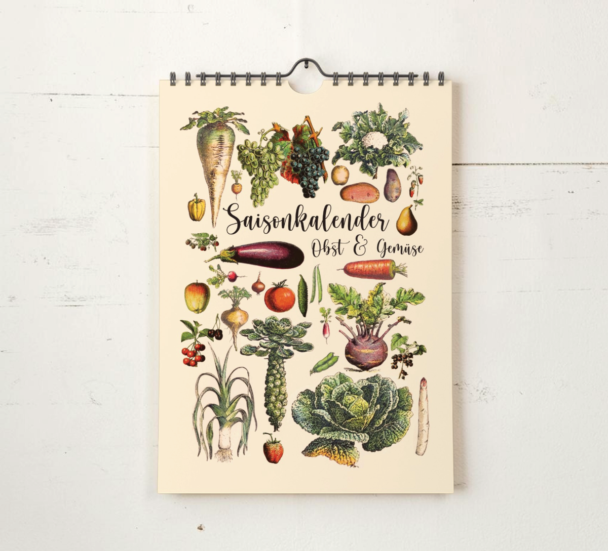 Dieser Kalender zeigt dir verschiedene saisonale und regionale Obst, Gemüse, Salat und Obst Sorten und wann diese verfügbar sind.