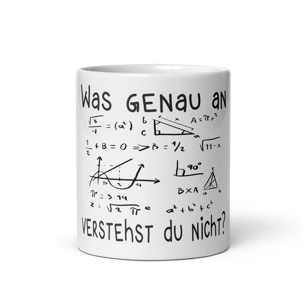 Diese lustige Lehrer Tasse mit Matheformeln darf in keinem Lehrerzimmer fehlen. Ideal als Geschenk für alle Mathelehrer.