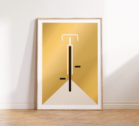 Bauhaus Poster – Mid Century Modern 🚴✨ Minimalistisches Fahrrad Poster im Bauhaus-Stil.