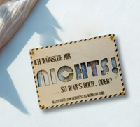 Karte zum Geburtstag .Holzkarte im A6 Format mit witziger Gravur und Geldfach – perfekt zum Geburtstag oder anderen Anlässen. Mit deinem Wunschtext personalisierbar und garantiert ein Hingucker!