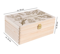 Personalisierte Kräuter-Saatgutbox aus Holz mit Gravur – stilvolle Aufbewahrung für Samen, Gartenaccessoires oder Erinnerungsstücke. Ideal als Geschenk für Gartenfreunde.