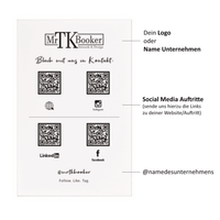 Social Media QR-Code Acryl Aufsteller verschieden Soziale Medien