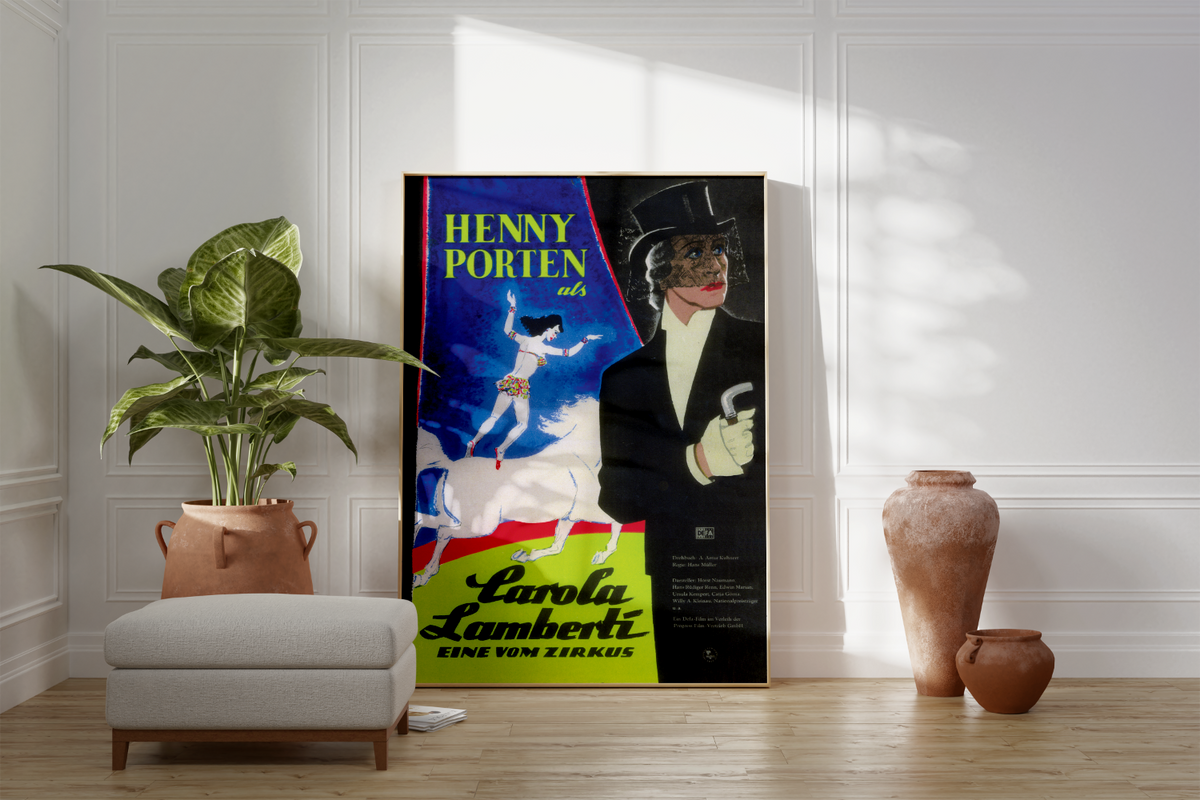 Bei dem Poster handelt es sich um den Nachdruck eines Filmplakates aus der DDR zum deutschen Film "Carola Lamberti – Eine von Zirkus". 