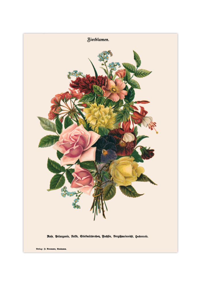 Holen Sie sich zeitlose Eleganz in Ihr Zuhause! Dieses hochwertige Vintage-Poster mit filigranen Blumen-Illustrationen ist das perfekte Highlight für Ihre Küchenwand oder das Esszimmer.