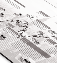 Dow Jones Börsen-Bild – Historischer Kursverlauf mit Finanzgeschichte des US-Index als Fineart-Druck. Ideal für Trader, Investoren & Finanzfans. Gedruckt auf Alu-Dibond im Format 30x40 cm.