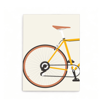 Minimalistisches Rennrad-Wandbild als UV-Direktdruck auf 3mm Alu-Dibond Platte, Format 30x40 cm, modernes Design für Radsport-Fans und Loft-Einrichtungen.