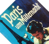 Bei dem Poster handelt es sich um den Nachdruck eines Filmplakates aus DDR zum französischen Film " Paris um Mitternacht". 