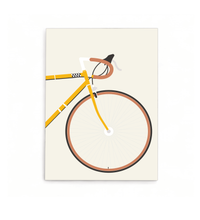 Minimalistisches Rennrad-Wandbild als UV-Direktdruck auf 3mm Alu-Dibond Platte, Format 30x40 cm, modernes Design für Radsport-Fans und Loft-Einrichtungen.