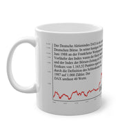 Die Tasse mit Börsenthema zeigt den historischen Chart des Deutschen Aktien Indexes seit dem Jahr 1959. Die perfekte Tasse für deinen Büroalltag.
