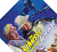 Bei dem Poster handelt es sich um den Nachdruck eines Filmplakates aus DDR zum Film " Schüsse an der Grenze".