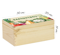 Diese Saatgutbox aus unbehandeltem Holz ist das perfekte Geschenk für alle Gärtner und Gartenfreunde zur Aufbewahrung von Samen und Saatgut.
