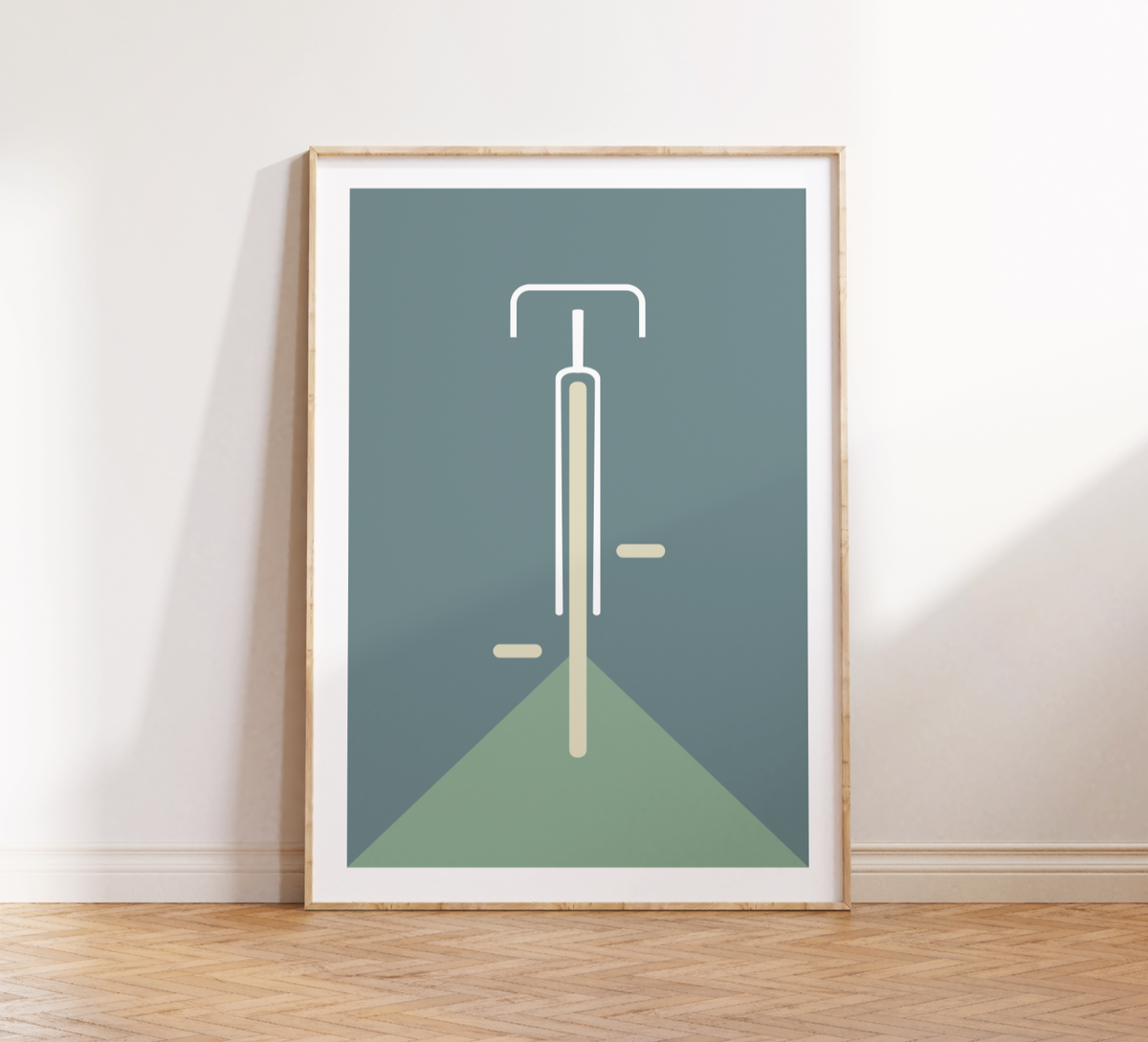 Bauhaus Poster – Mid Century Modern 🚴✨ Minimalistisches Fahrrad Poster im Bauhaus-Stil.