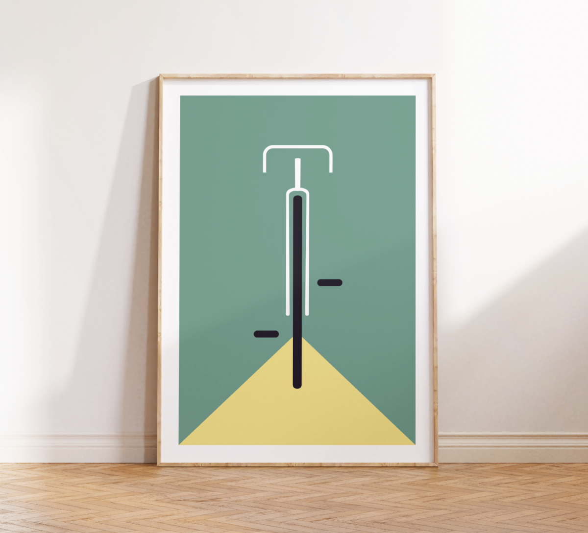 Bauhaus Poster – Mid Century Modern 🚴✨ Minimalistisches Fahrrad Poster im Bauhaus-Stil.