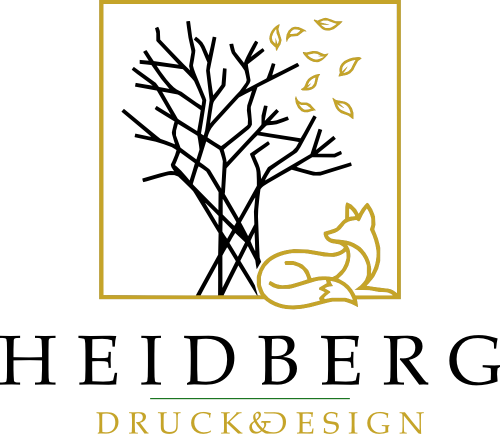 Logo Heidberg.shop Druck und Design Fuchs Baum