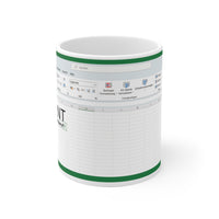 Diese Excel Tasse zeigt ein Excel Arbeitspapier mit dem Spruch Excel-lent in meinem Beruf. 