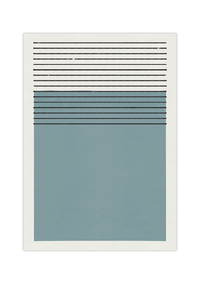 Dieses Poster zeigt dir eine moderne, geometrische Darstellung in blau oder gelb. 