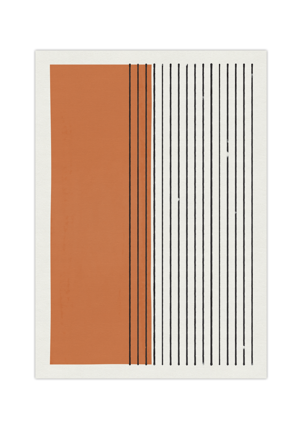 Dieses Poster zeigt dir eine moderne, geometrische Darstellung in orange. 