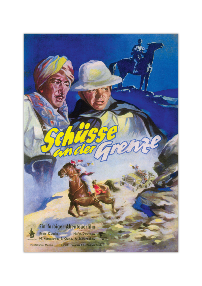 Bei dem Poster handelt es sich um den Nachdruck eines Filmplakates aus DDR zum Film " Schüsse an der Grenze".