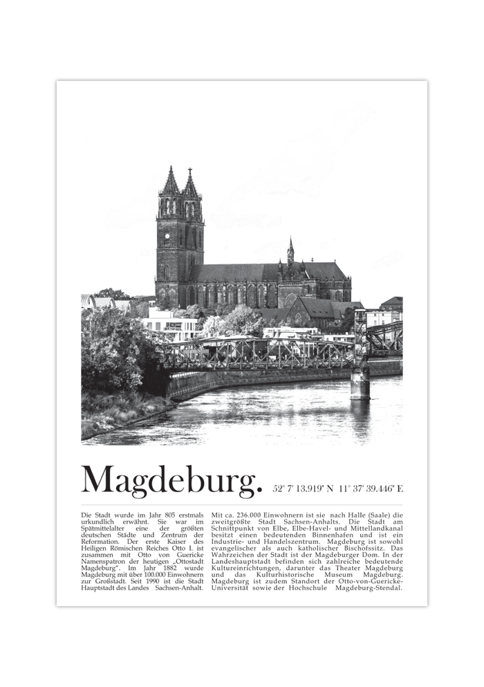 Dieses Poster zeigt dir eine Ansicht vom Magdeburger Dom.