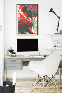 Auf diesem Bild siehst du wie das Poster über deinem Schreibtisch im Arbeitszimmer aussehen könnte.