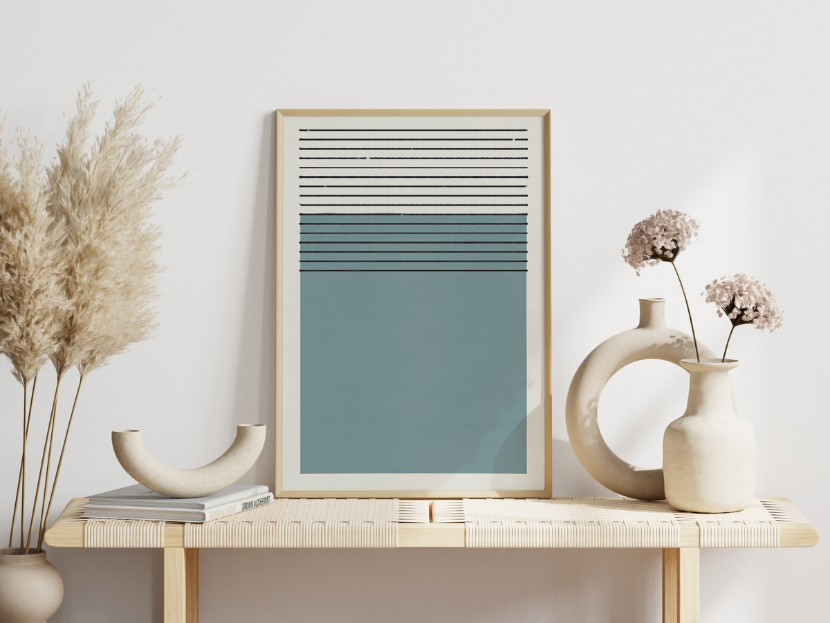 Dieses Bild zeigt dir wie dieses minimalistische Poster gerhmt aussieht.