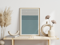 Dieses Bild zeigt dir wie dieses minimalistische Poster gerhmt aussieht.