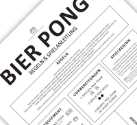 Dieses witzige Poster zeigt dir die Regeln und eine Spielanleitung für das Kultspiel Bier Pong oder Beer Pong.