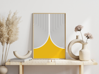 Dieses Poster zeigt dir eine moderne, minimalistische Darstellung in Gelb. 