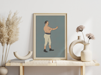 Dieses Poster zeigt einen Boxer, wie er noch im frühen 20. Jahrhundert ausgesehen hat.