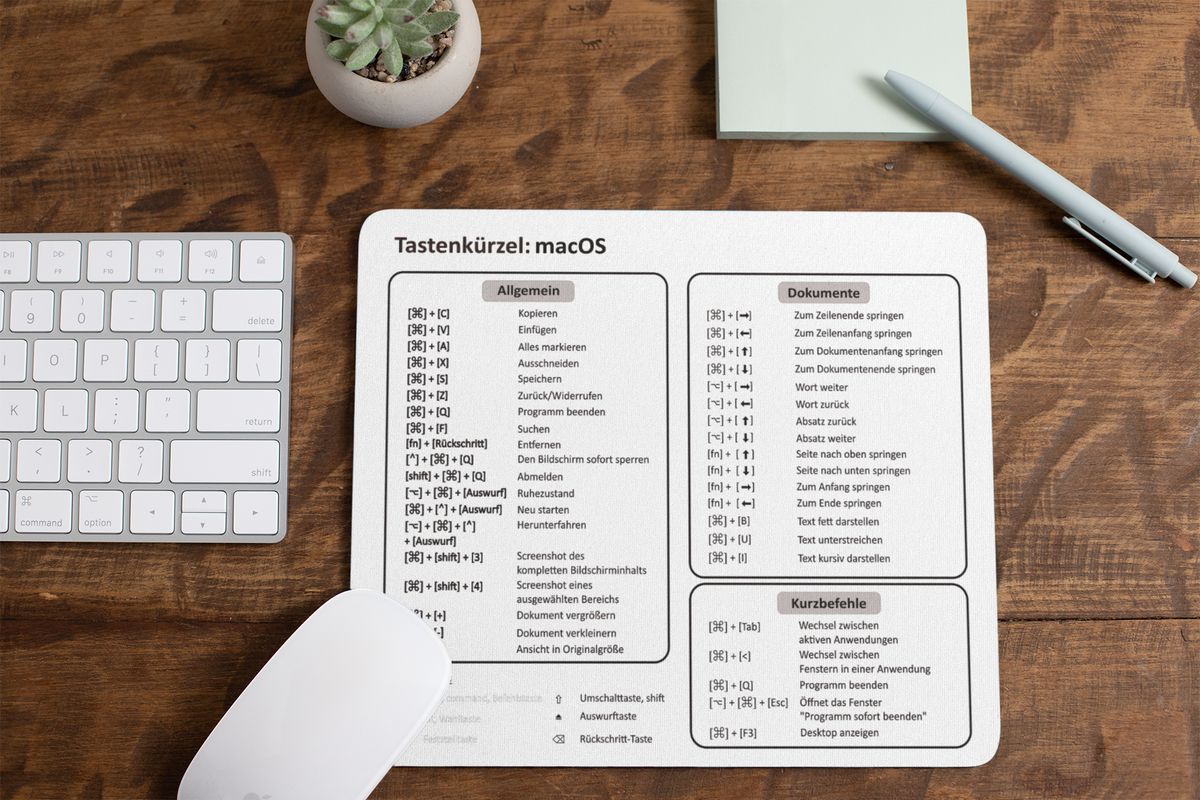 Dieses Mauspad für macOS erleichtert dir deinen Arbeitsalltag und ist das perfekte Zubehör für dein MacBook und iMac. 