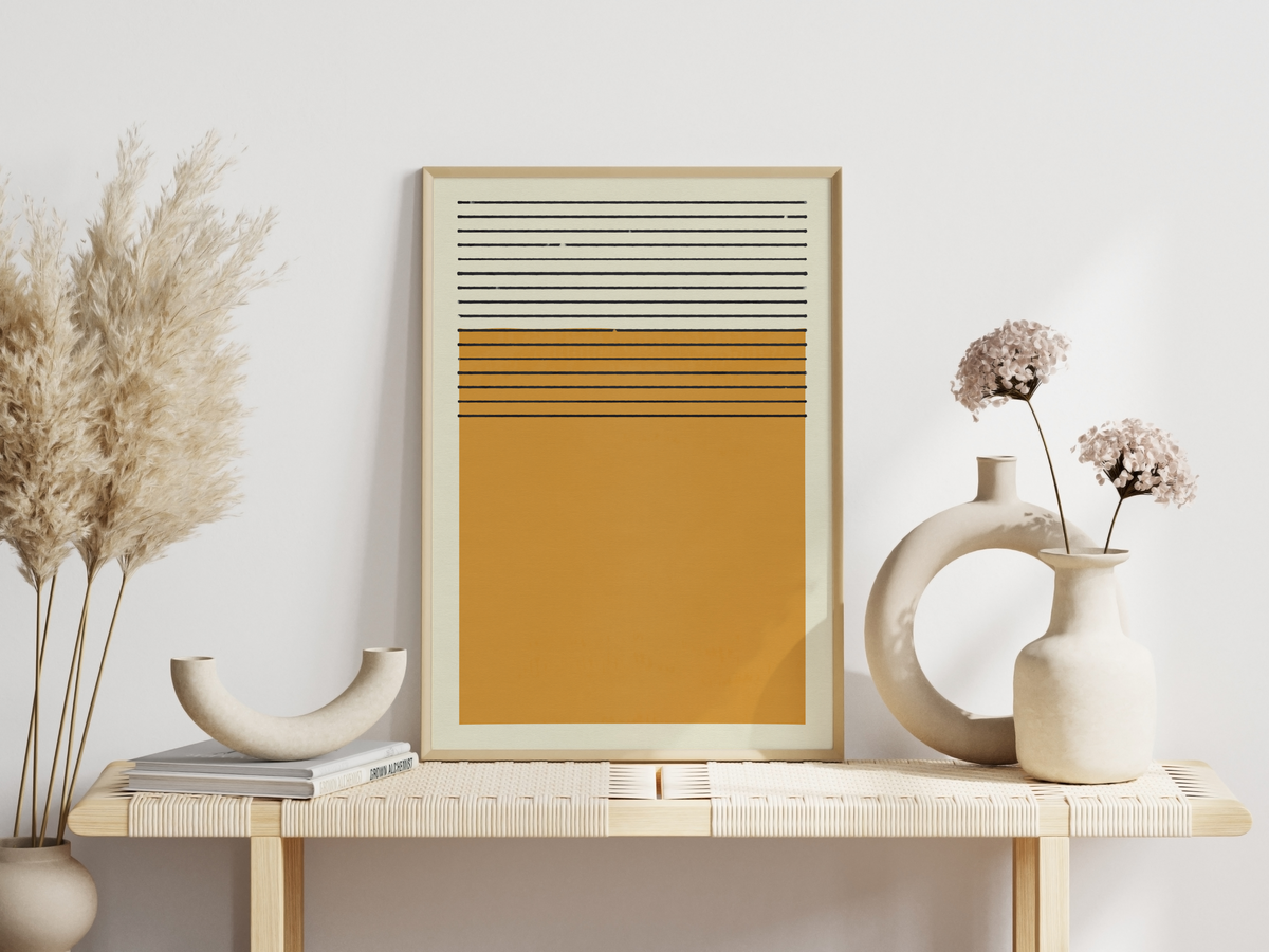 Dieses Bild zeigt dir wie dieses minimalistische Poster gerhmt aussieht.