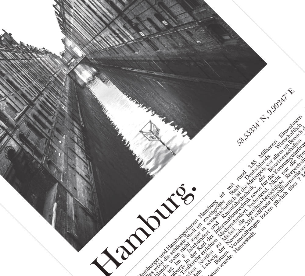 Die Poster zeigen die Hamburger Speicherstadt oder den Hamburger Kiez.