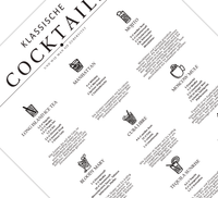 Das Poster für die Küche zeigt dir 12 verschiedene Cocktails mit Rezepten, Bildern und Anleitung zur Zubereitung. 