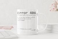 Lustige Bürotasse Error 404 | Motivation Spruch Arbeit