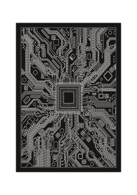 Dieses Poster zeigt dir eine schwarze CPU eines Computers im coolen Design. Diese Bild ist die perfekte Dekoration für das Büro oder Arbeitszimmer eines Softwareentwicklers oder Programmierers. 