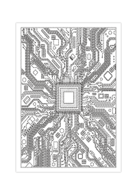 Dieses Poster zeigt dir eine weiße CPU eines Computers im coolen Design. Diese Bild ist die perfekte Dekoration für das Büro oder Arbeitszimmer eines Softwareentwicklers oder Programmierers. 